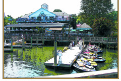 Kayaks at Madigan's enjoying lunch,